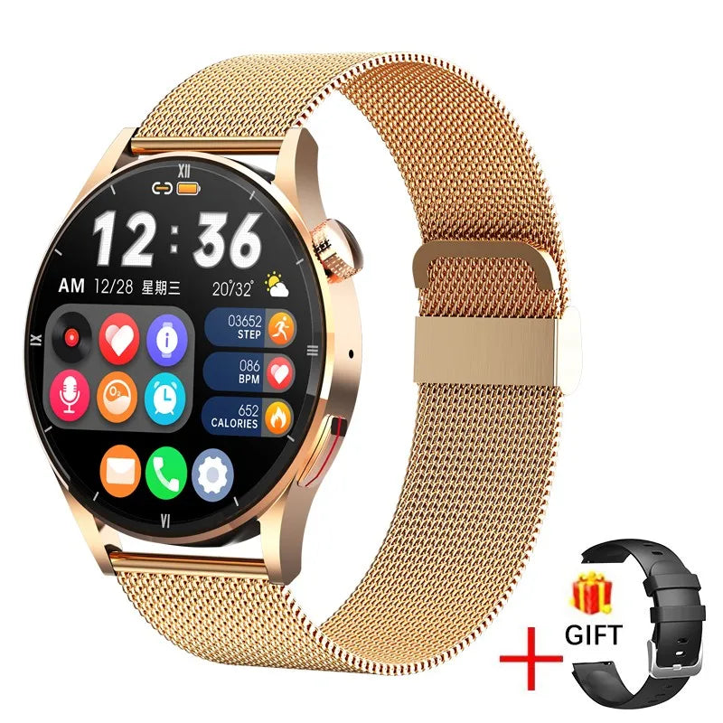 LIGE New Bluetooth Call Smart Watch Women Physical Health Watches Men Body Temperature Infrared Blood Oxygen Monitor Smartwatch