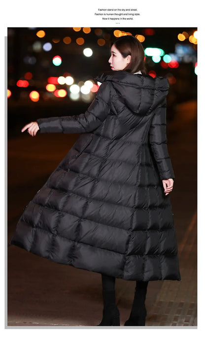 Women's Winter Cold Coats Long Parkas Warm Down Basic Jacket Fashion Cotton Padded Outwear.