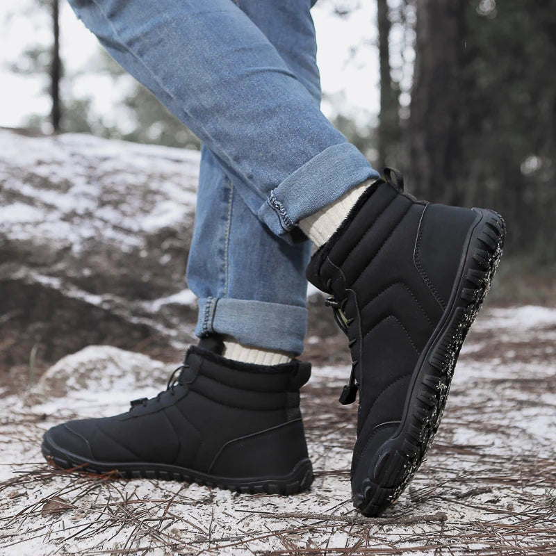 2024 New Men's And Women's Widened Waterproof Winter Boots Outdoor Warm Sports Shoes Five-toed Anti-collision Plush Snow Boots