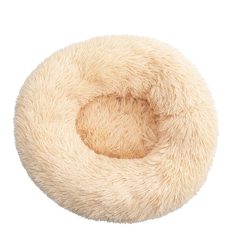 40-110cm Round Pet Bed for Large Dog Bed Super Soft Cat Bed Long Plush