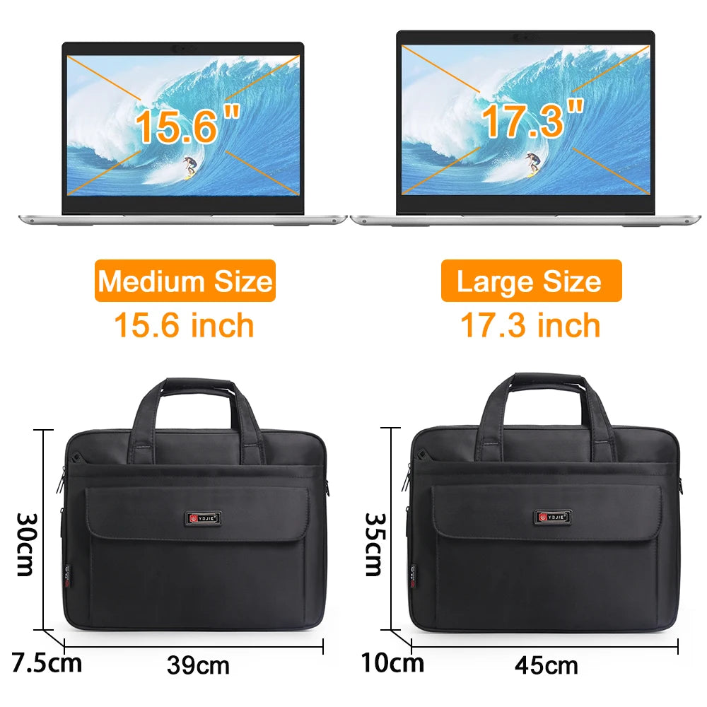 Business men's briefcase canvas waterproof large capacity 15.6 inch 17 inches laptop bag  work business bag office messenger bag