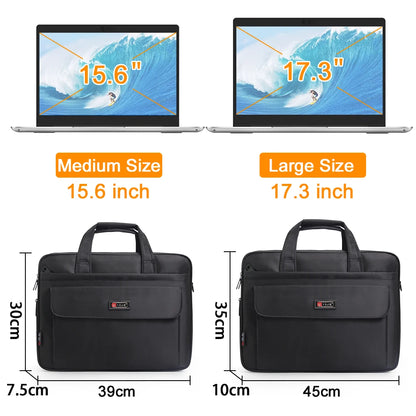 Business men's briefcase canvas waterproof large capacity 15.6 inch 17 inches laptop bag  work business bag office messenger bag