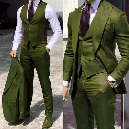 Elegant Wedding Tuxedos Suits Slim Fit Bridegroom For Men 3 Pieces Groomsmen