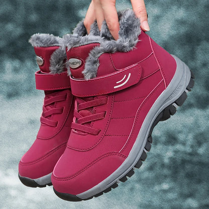 Snow Boots for Men Casual Winter Shoes Platform Non-slip Warm Fur Ankle