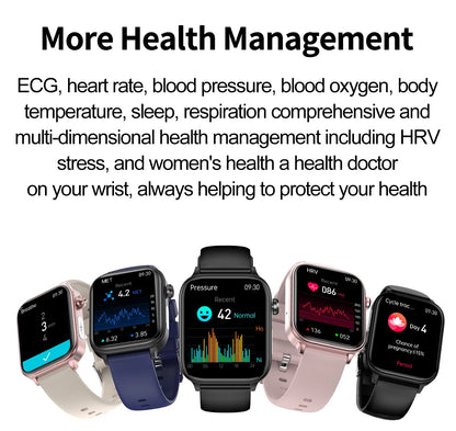 2024 New Medical Grade Smart Watch Women Blood Lipid Uric Acid Monitor Bluetooth Call SOS Watches Sport Health Smartwatch Men