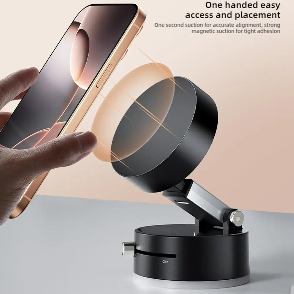 Vacuum Adsorption Magnetic Suction Cup Phone Mount Double Sided Hands-Free Magnetic Cell Phone Holder