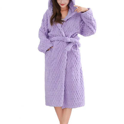 Thicken Fuzzy Robes Bathrobe for women