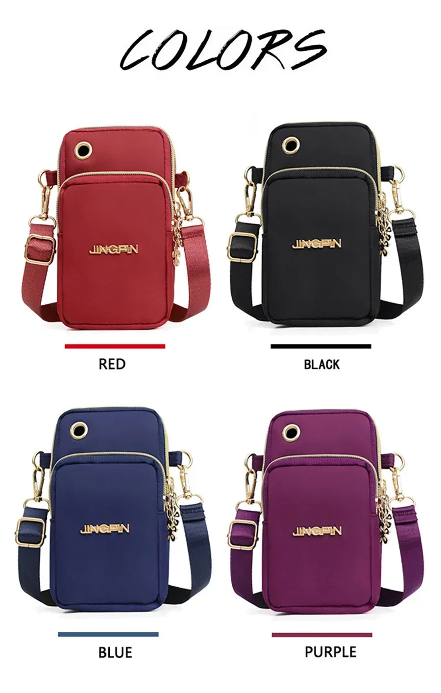 Mobile Phone Bag Women's Crossbody Mini Bags Fashion Mom Mommy Coin Bag Neck Hanging Running Cover Shoulder Bag 3 Layer Wallet