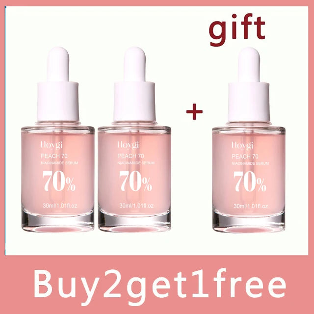 Peach 70% Niacinamide Serum 30ml Moisturizing Prevent Dryness Facial Essential Oil Increasing Elasticity Smooth Soften Skin Care