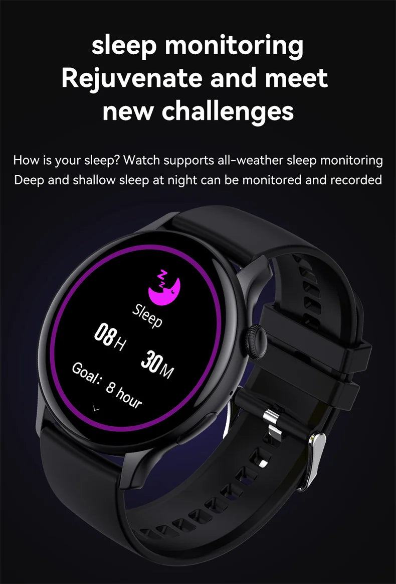 For Xiaomi New Smartwatch 1.43 Inch Full Screen Bluetooth Call Heart Rate Sleep Monitor Sports Models Smart Watch For Men Women