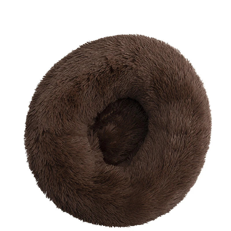 40-110cm Round Pet Bed for Large Dog Bed Super Soft Cat Bed Long Plush