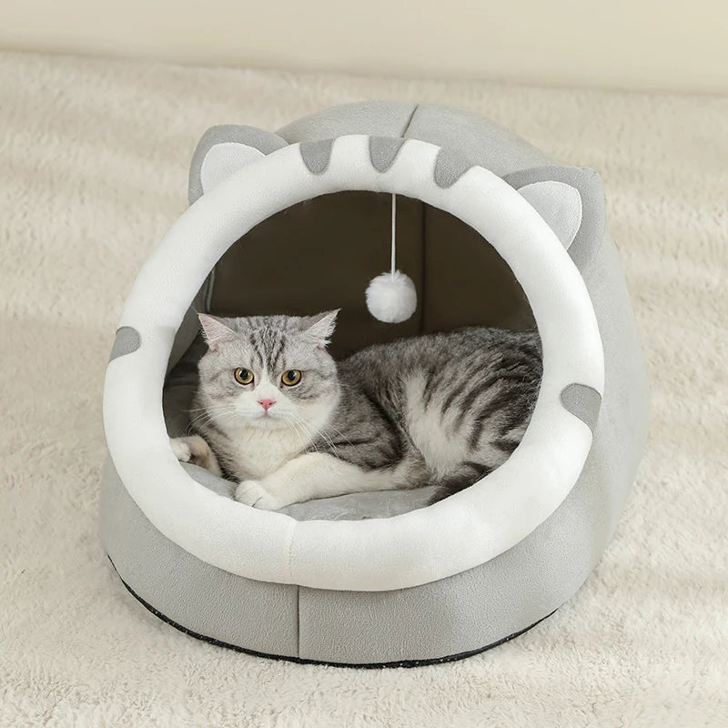 Super Cat Bed Warm Pet House Kitten Cave Cushion Cat House Warm Sleeping Dog