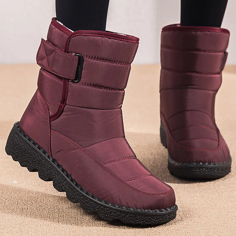 Boots Woman Snow Fashion Shoes Woman Platform Woman Shoes Plus Size Mid Women's High Boots Lightweight Botas Mujer Winter Boots