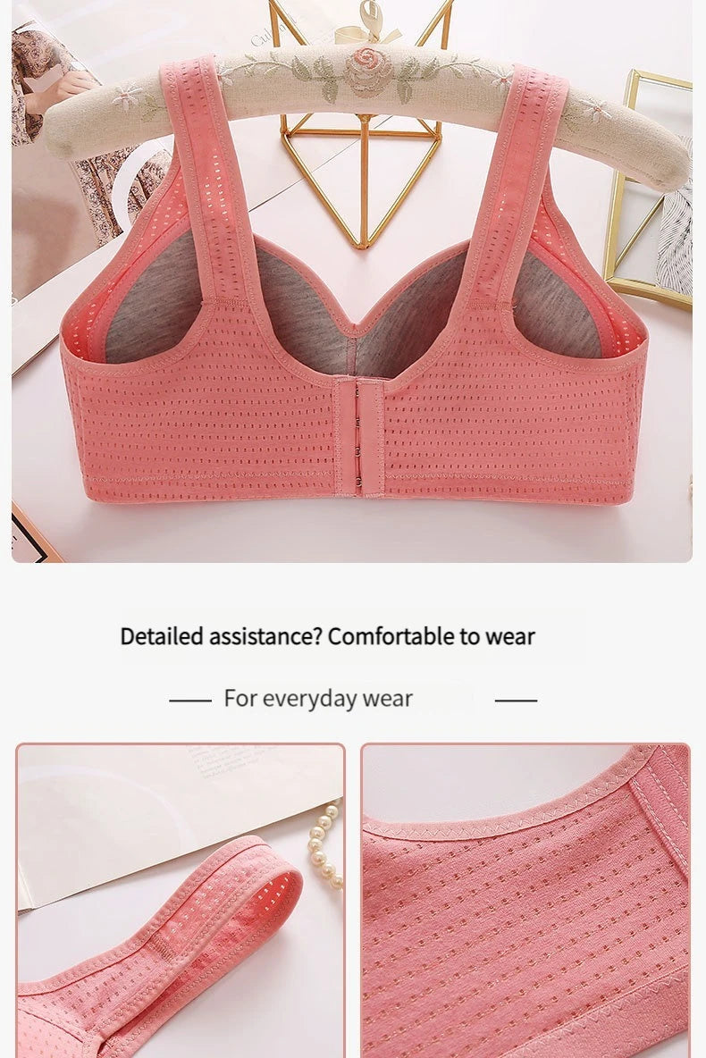 BC Cup Large Size Without Steel Ring Thin Cup Breathable Push Up Tops Bra.