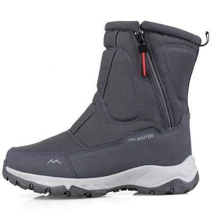 Large Size Winter Men's Boots Warm Plush Ankle Boots Sweat Wicking High-Top Warm Snow.