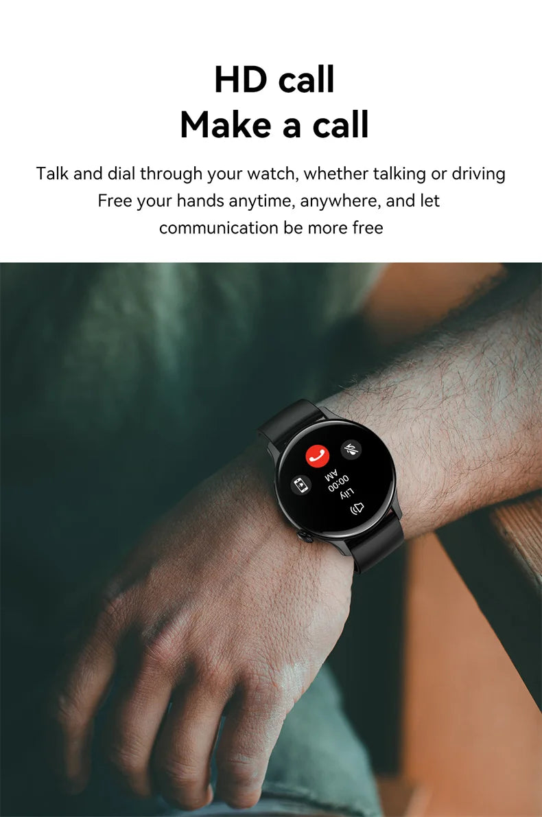 For Xiaomi New Smartwatch 1.43 Inch Full Screen Bluetooth Call Heart Rate Sleep Monitor Sports Models Smart Watch For Men Women