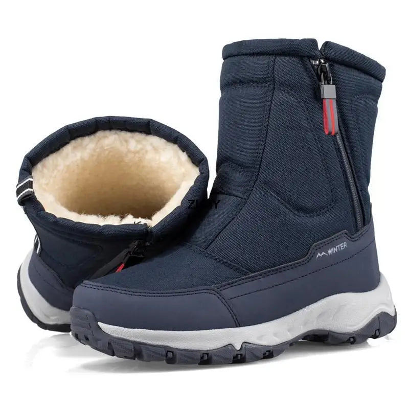 Waterproof Men Women Snow Boots High Top Ankle Winter Boots Platform Warm Plush