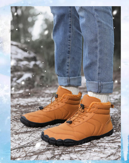 2024 New Men's And Women's Widened Waterproof Winter Boots Outdoor Warm Sports Shoes Five-toed Anti-collision Plush Snow Boots