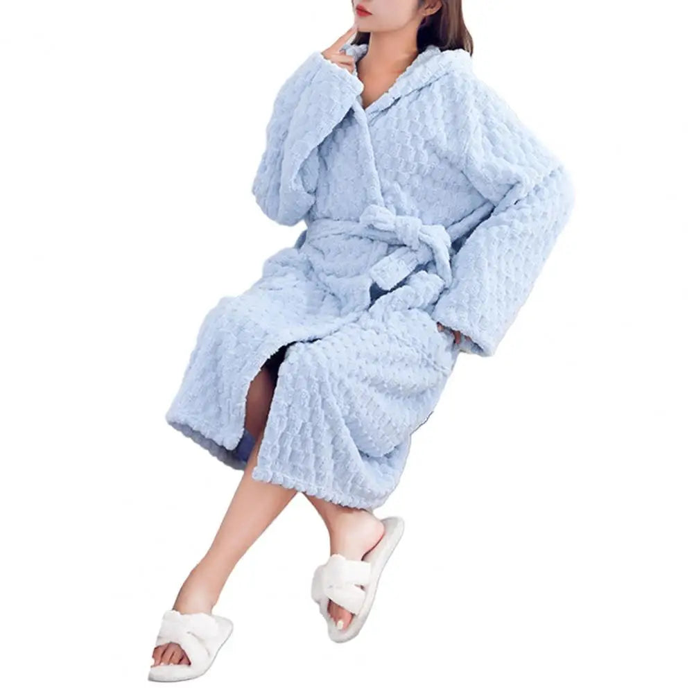 Thicken Fuzzy Robes Bathrobe for women