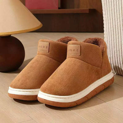 2024 New Women's Cashmere Snow Boots Warm Platform Plush Ankle Boots Couple Thick Sole Slip On Cotton Booties Mujer