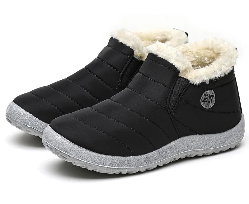 Men Boots Keep Warm Winter Shoes For Men Ankle Boots Fur Shoes.