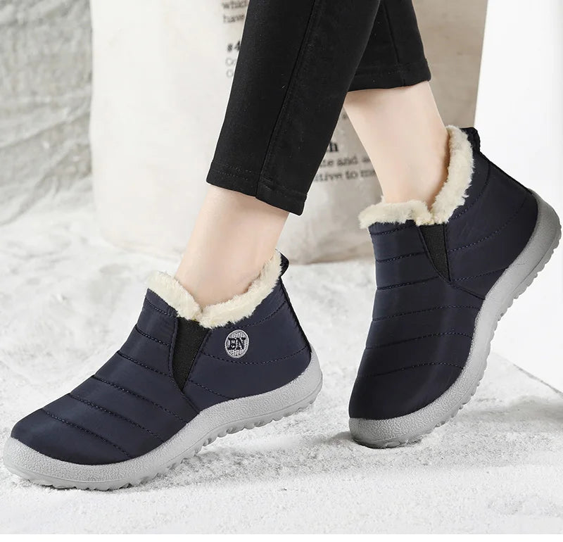 Men Boots Keep Warm Winter Shoes For Men Ankle Boots Fur Shoes.