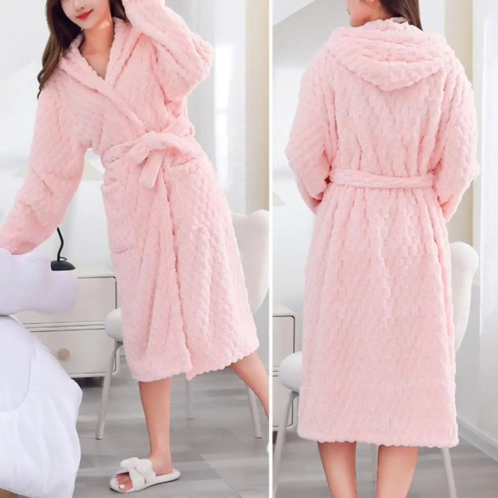 Thicken Fuzzy Robes Bathrobe for women