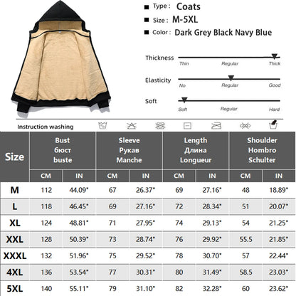 Winter Lambswool Coats Thicken Warm Jackets Long Sleeve Zipper Hoodies Casual Sports Fleece Black Coat Hooded Men Women Jacket