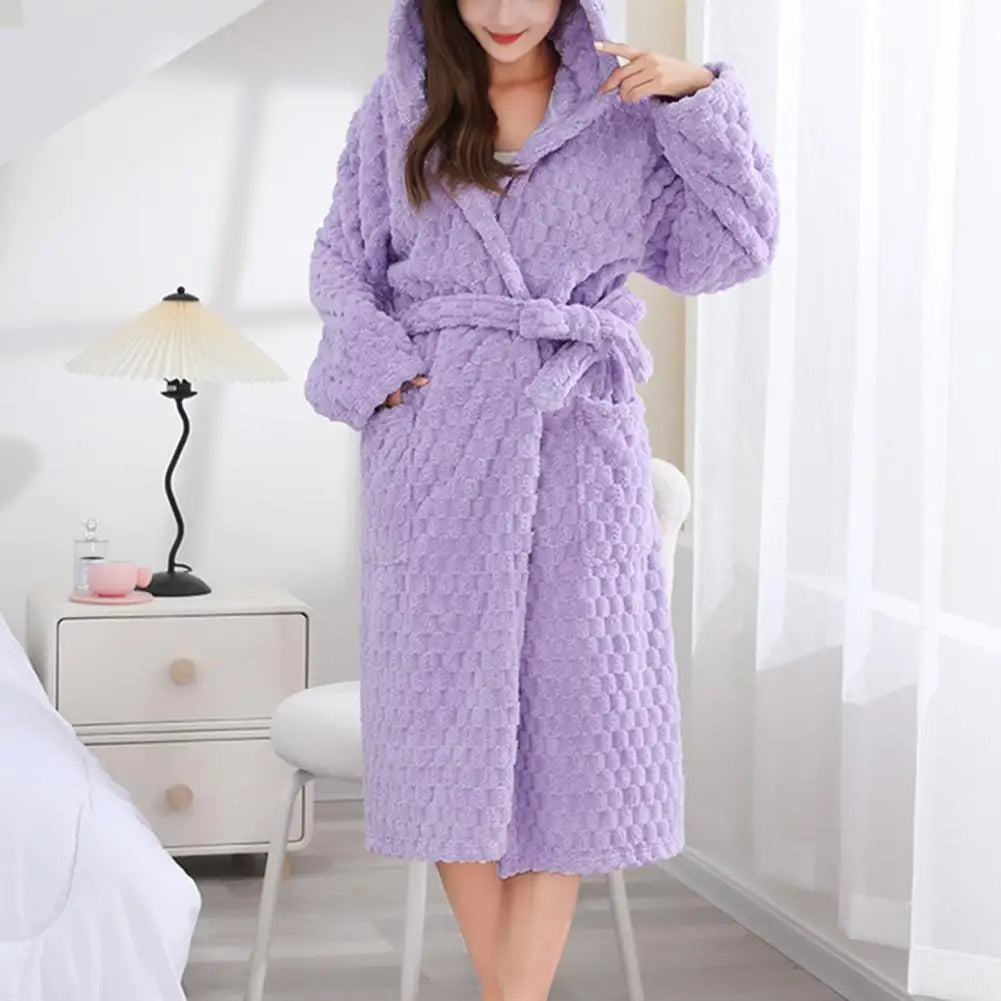 Thicken Fuzzy Robes Bathrobe for women