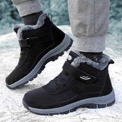 Snow Boots for Men Casual Winter Shoes Platform Non-slip Warm Fur Ankle