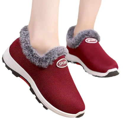 Cotton Shoes Women Winter sneakers Platform ankle boots Wedges Shoe 2024 Comfortable Warm Short Plush female boots Botines mujer