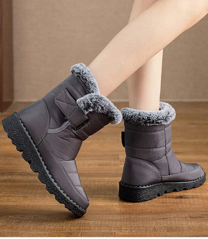 Women's Boots 2023 New Winter Shoes For Women Heeled Winter Boots Waterproof Snow Boots Elegant Warm Fur Winter Footwear Female