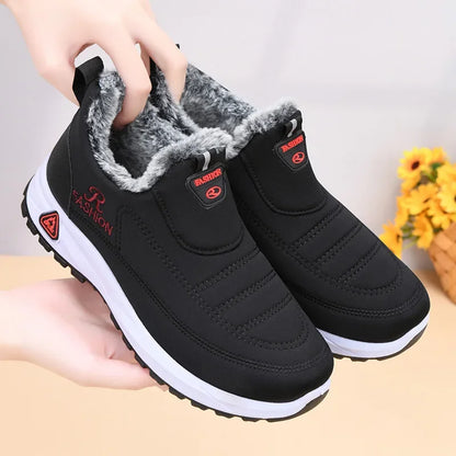 Women Boots Warm Fur Snow Boots Antislip Winter Women Shoes Casual Flat Ankel Boots Fashion Female Cotton Shoes