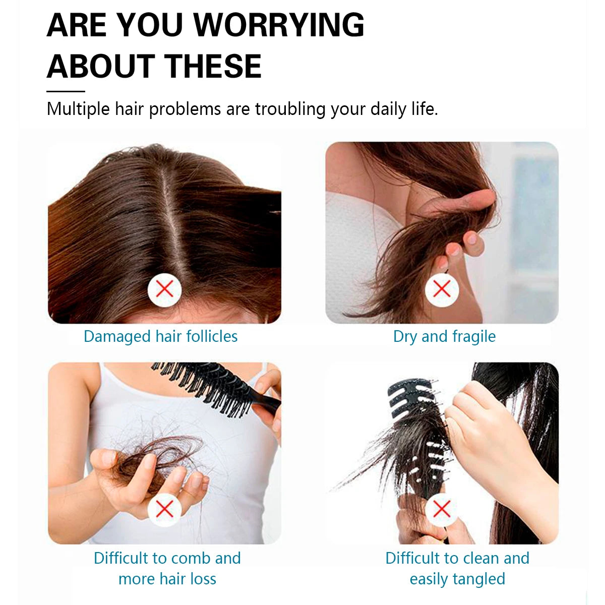 Air Cushion Comb Tangled Hair Comb Hair Brush Massage.