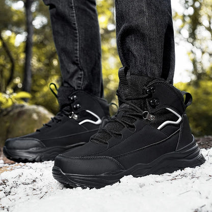 plush Ankle Boots Men Outdoor Casual Shoes Winter Men Shoes Male.