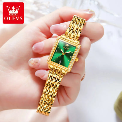 OLEVS 9995 Elegant Quartz Ladies Wristwatch Auto Date Top Brand Original Watch For Women Luxury Waterproof Luminous Watches 2024