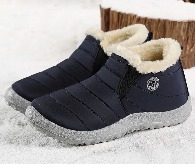 Men Boots Keep Warm Winter Shoes For Men Ankle Boots Fur Shoes.