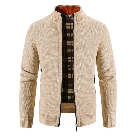 Men's Cardigan Turn-down Collar Knitting