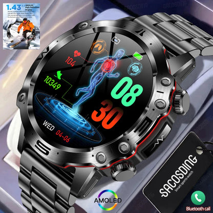 2024 New Smart Watch Men Blood Lipids Uric Acid Health ECG+PPG Fitness Tracker Clock HD Bluetooth Call Sport Altitude Smartwatch