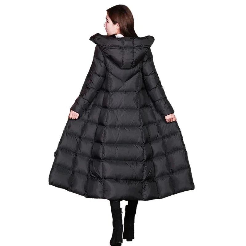 Women's Winter Cold Coats Long Parkas Warm Down Basic Jacket Fashion Cotton Padded Outwear.