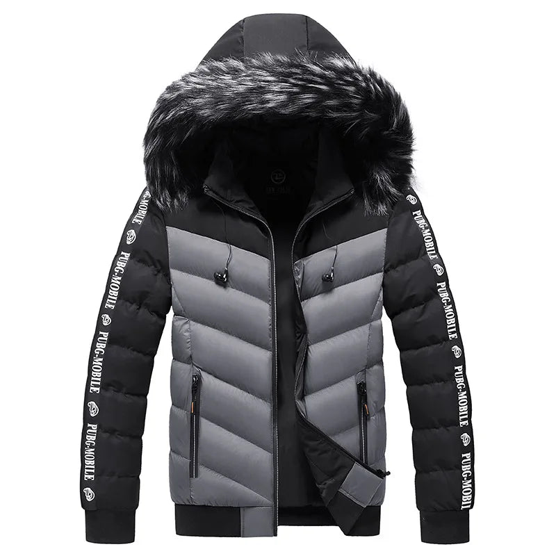 Winter Men Warm Hooded Parkas Jackets Mens Windbreaker Outwear Parkas Coats Men Autumn Detachable Hat Outfits Parkas Coats Male