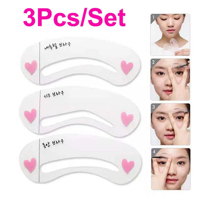 Reusable Eyebrow Stencil Set Beauty Makeup Brow Stamp Template Eyebrows Shape Eye Brow Makeup Tools Beauty Gadgets 2025