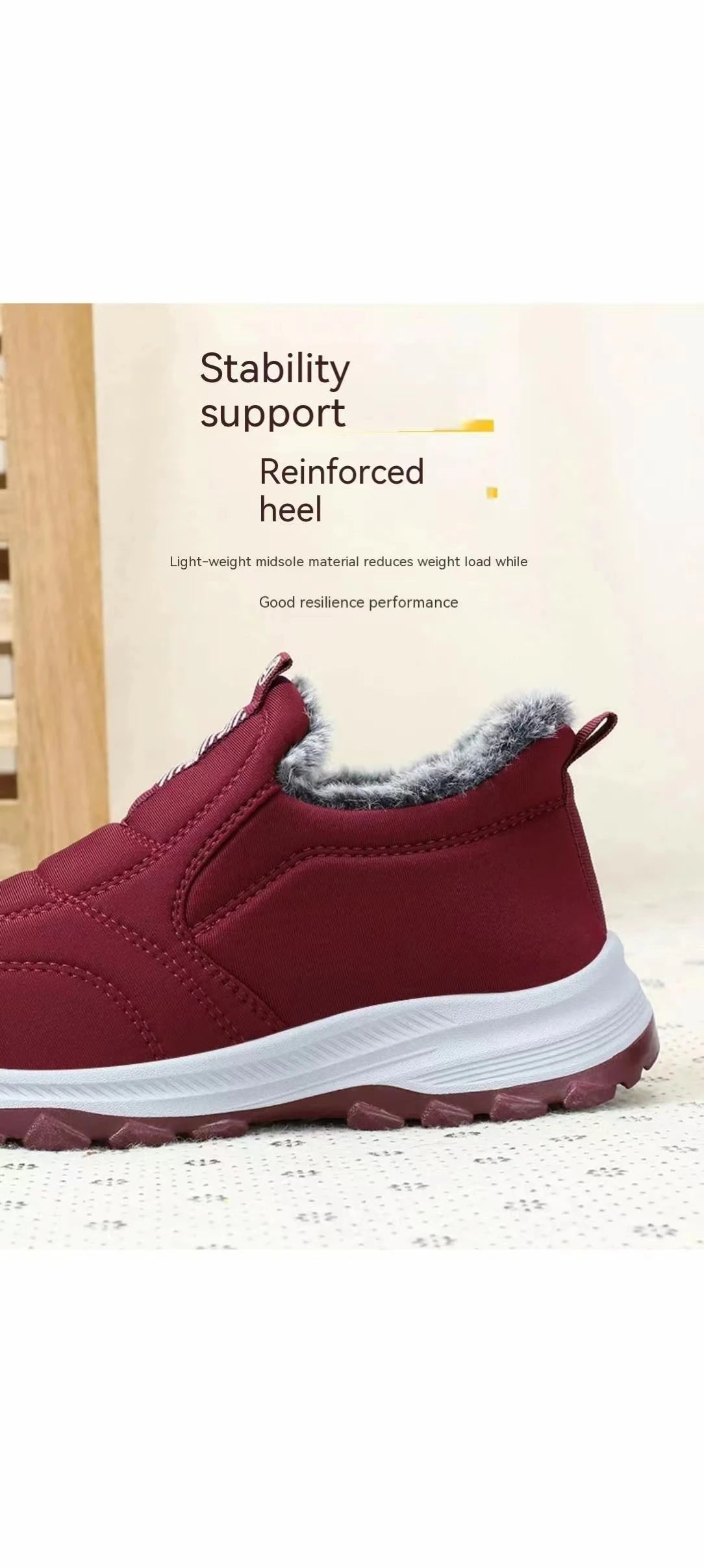 Womens Snow Boots Fur Lined Warm Winter Boots Anti-Slip Ankle Boots Lightweight Outdoor Hiking Walking Shoes