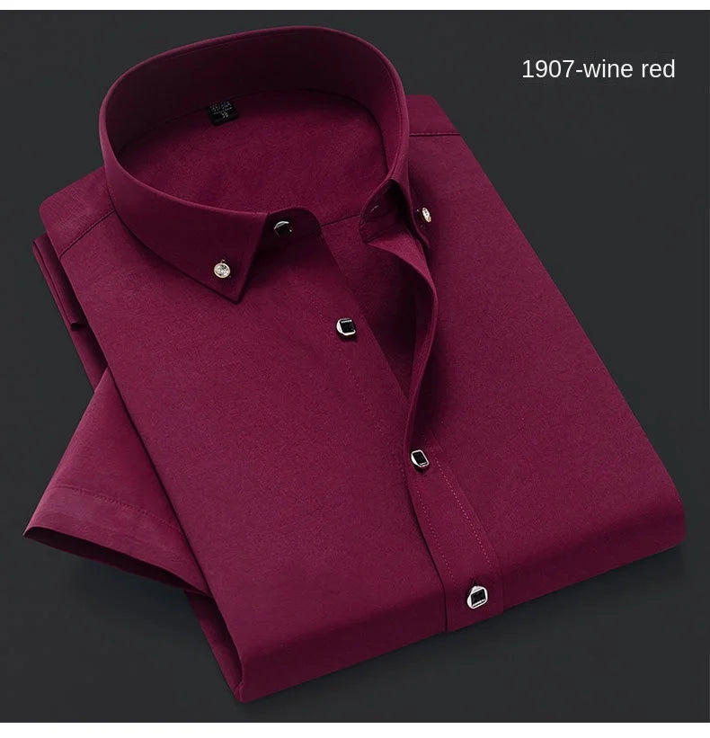 New Men's Slim-fit White Shirt High-quality Short-sleeved Popular Clothing High-end Long-sleeved Casual Suit Wedding Dress Shirt