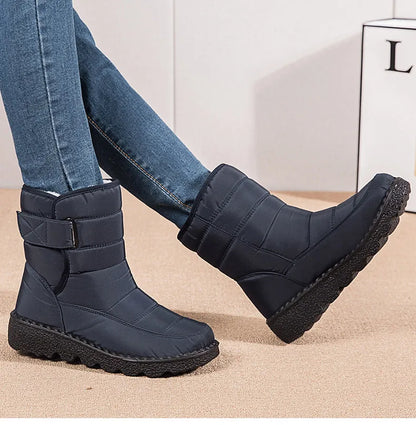 Boots Woman Snow Fashion Shoes Woman Platform Woman Shoes Plus Size Mid Women's High Boots Lightweight Botas Mujer Winter Boots