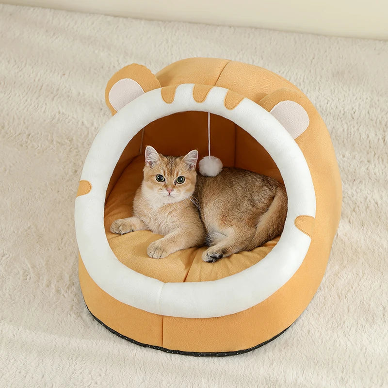 Super Cat Bed Warm Pet House Kitten Cave Cushion Cat House Warm Sleeping Dog