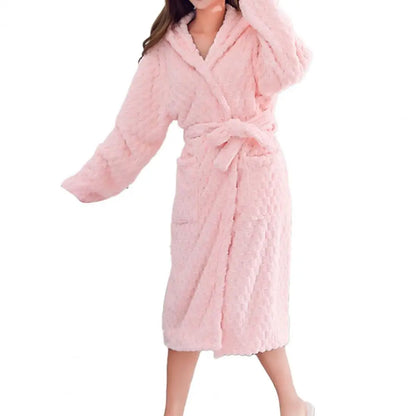 Thicken Fuzzy Robes Bathrobe for women