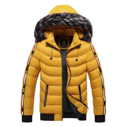 Winter Men Warm Hooded Parkas Jackets Mens Windbreaker Outwear Parkas Coats Men Autumn Detachable Hat Outfits Parkas Coats Male