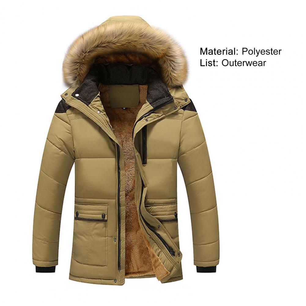 Winter Men Hoodie Jacket Warm Coat Fine Workmanship Polyester Smooth Zipper Men Hoodie Jacket Coats Comfortable