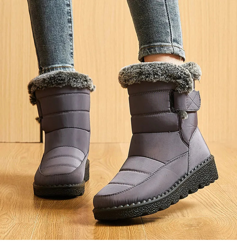 Women's Boots 2024 Trend Winter Shoes For Woman Winter Boots Ankle Low Heels Botas Mujer Waterproof Snow Boots With Fur Shoes